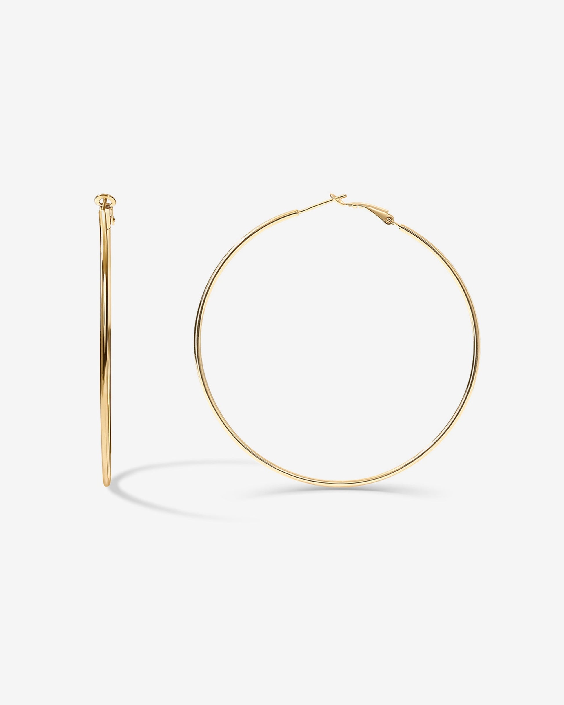 Clasp Back Thin Hoops