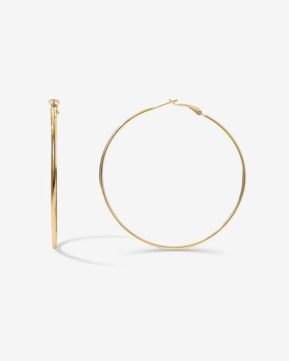 Clasp Back Thin Hoops