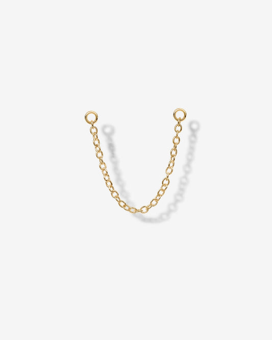Double Piercing Earrings Link Chain