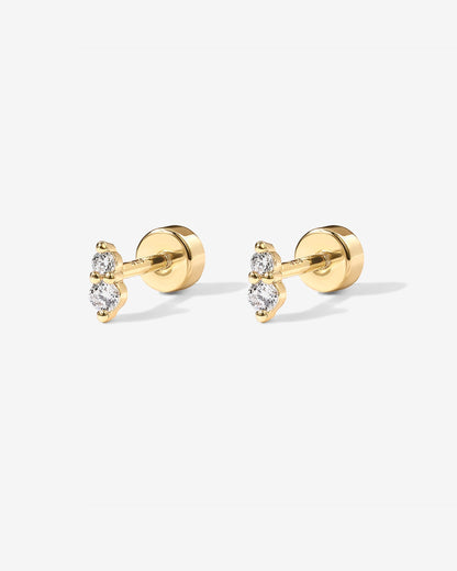 Small Crystal Screw Back Stud