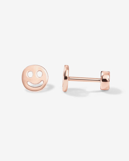 Smiley Face Screw Back Stud