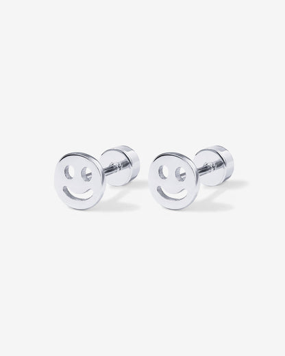 Smiley Face Screw Back Stud