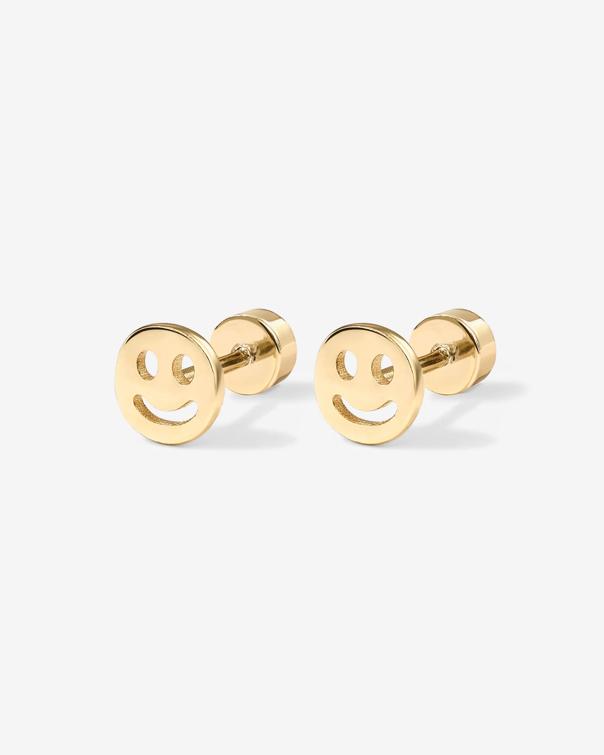 Smiley Face Screw Back Stud
