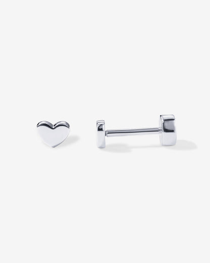 Tiny Heart Screw Back Studs