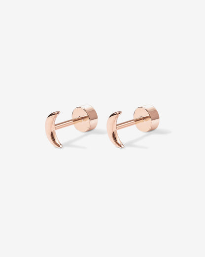Tiny Moon Screw Back Studs