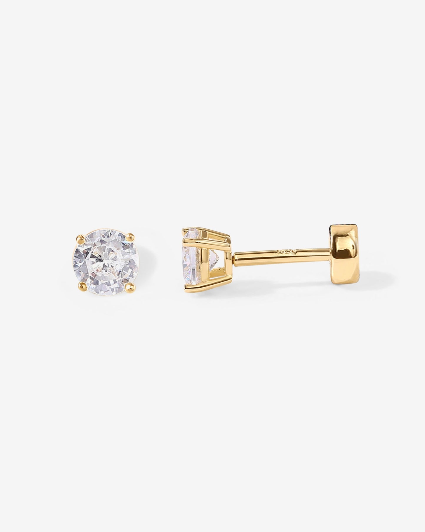 Cubic Zirconia Stud Screwbacks