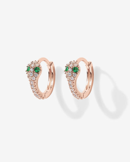 CZ Snake Huggie Earrings