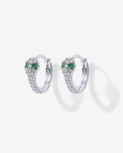 CZ Snake Huggie Earrings