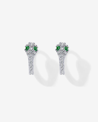 CZ Snake Huggie Earrings