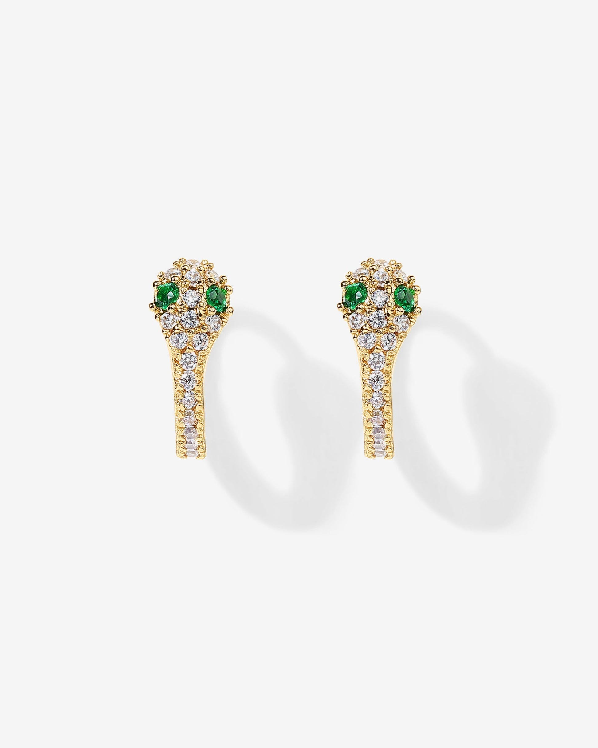 CZ Snake Huggie Earrings