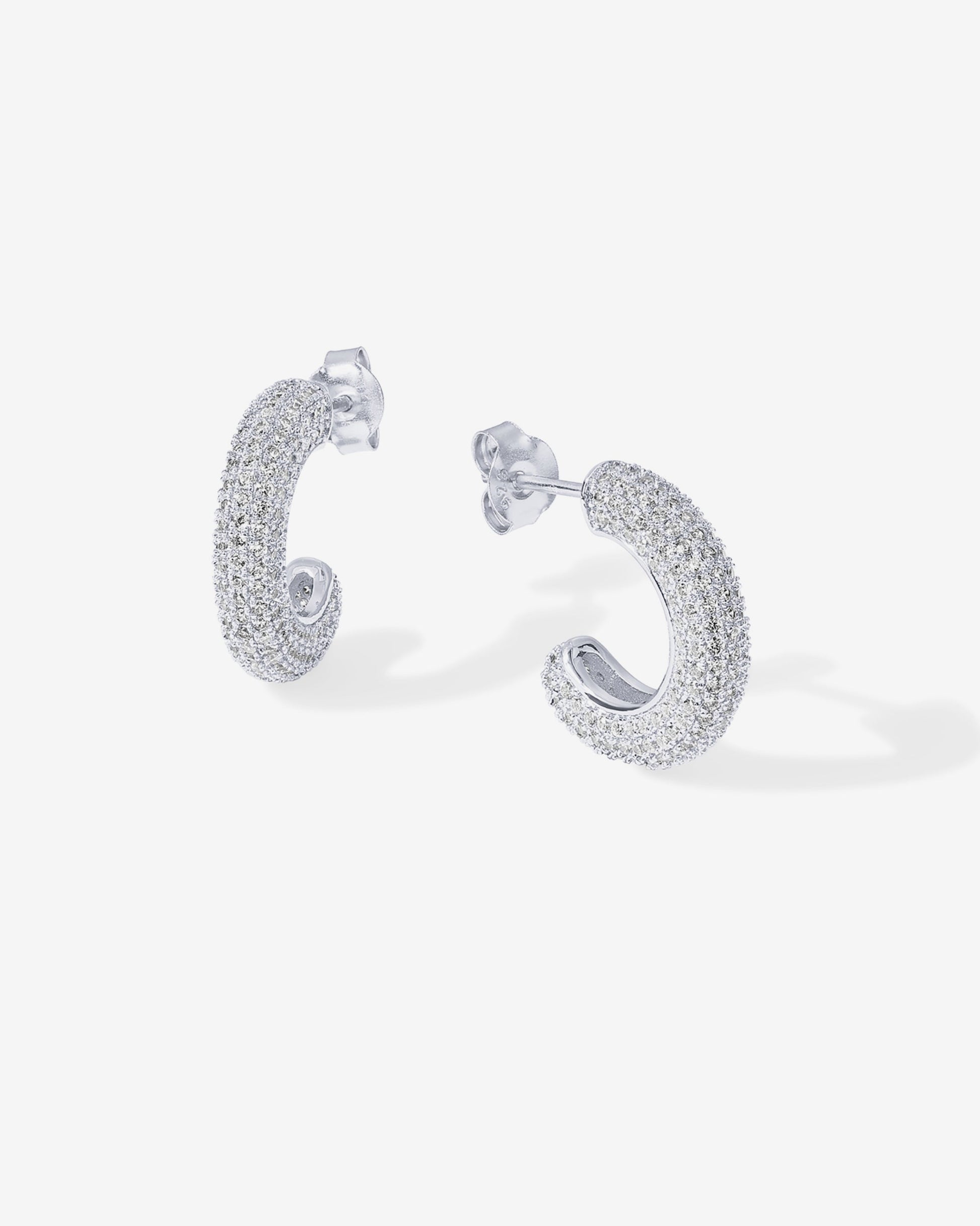 Cubic Zirconia Chunky Hoop Earrings