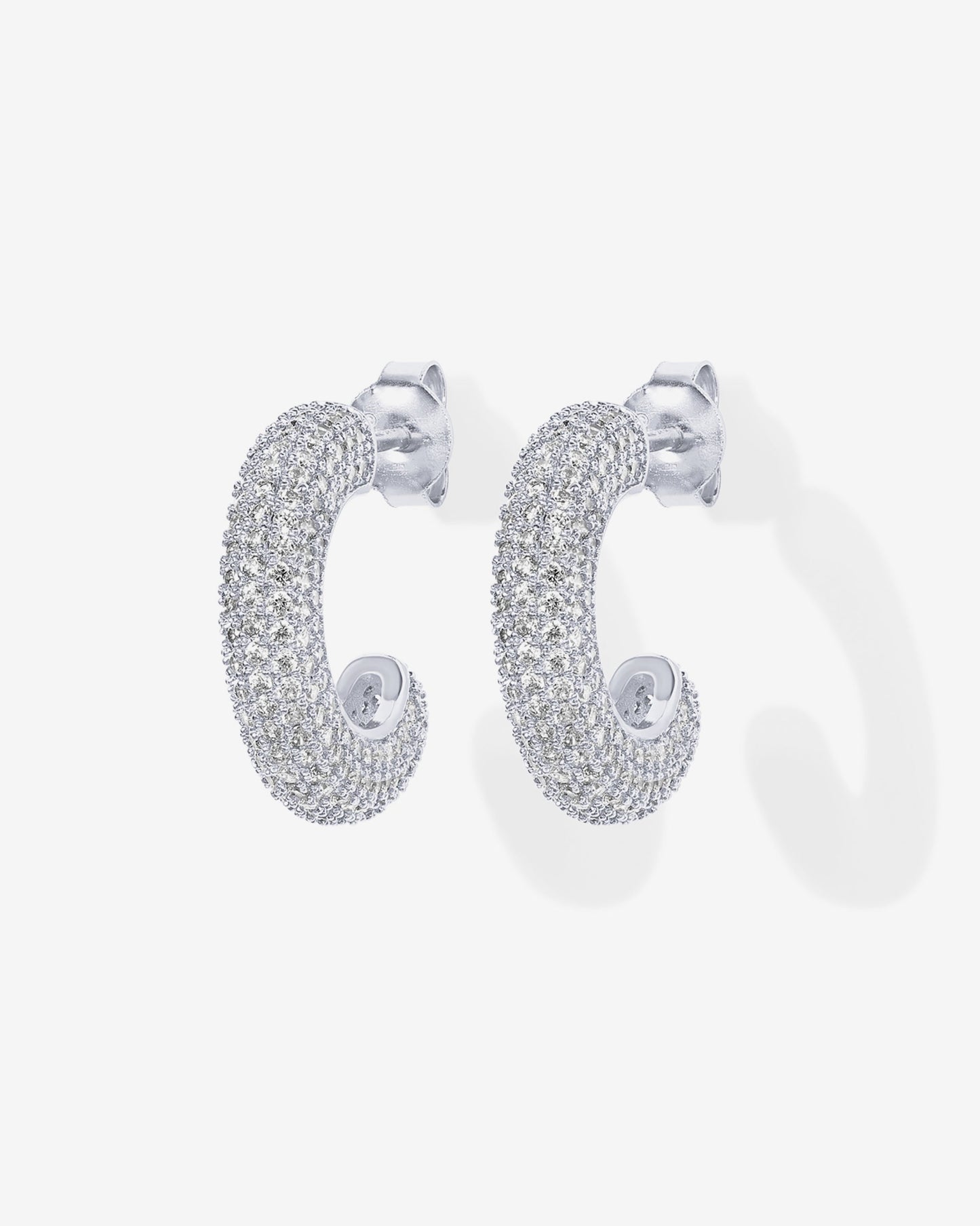 Cubic Zirconia Chunky Hoop Earrings