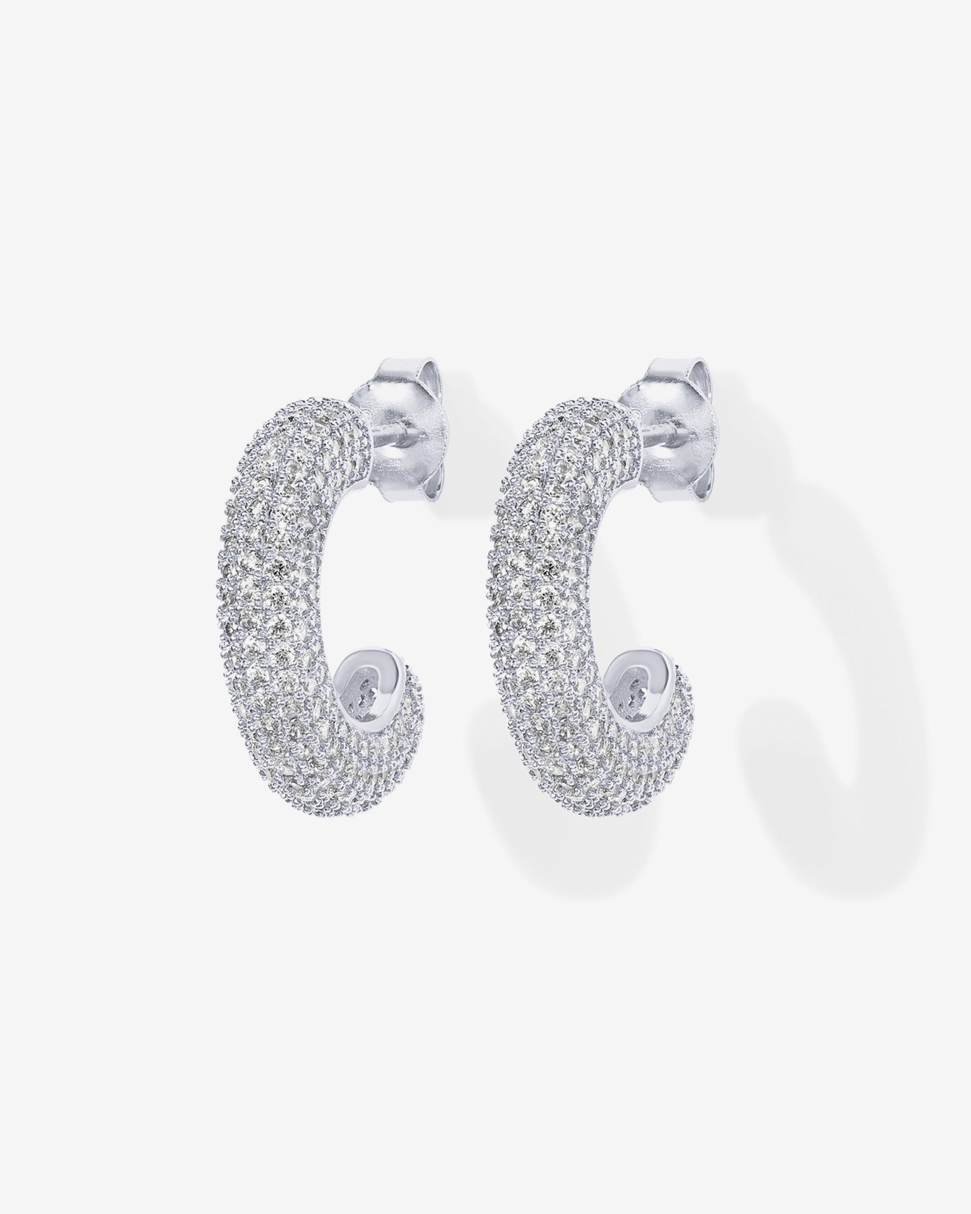 Cubic Zirconia Chunky Hoop Earrings