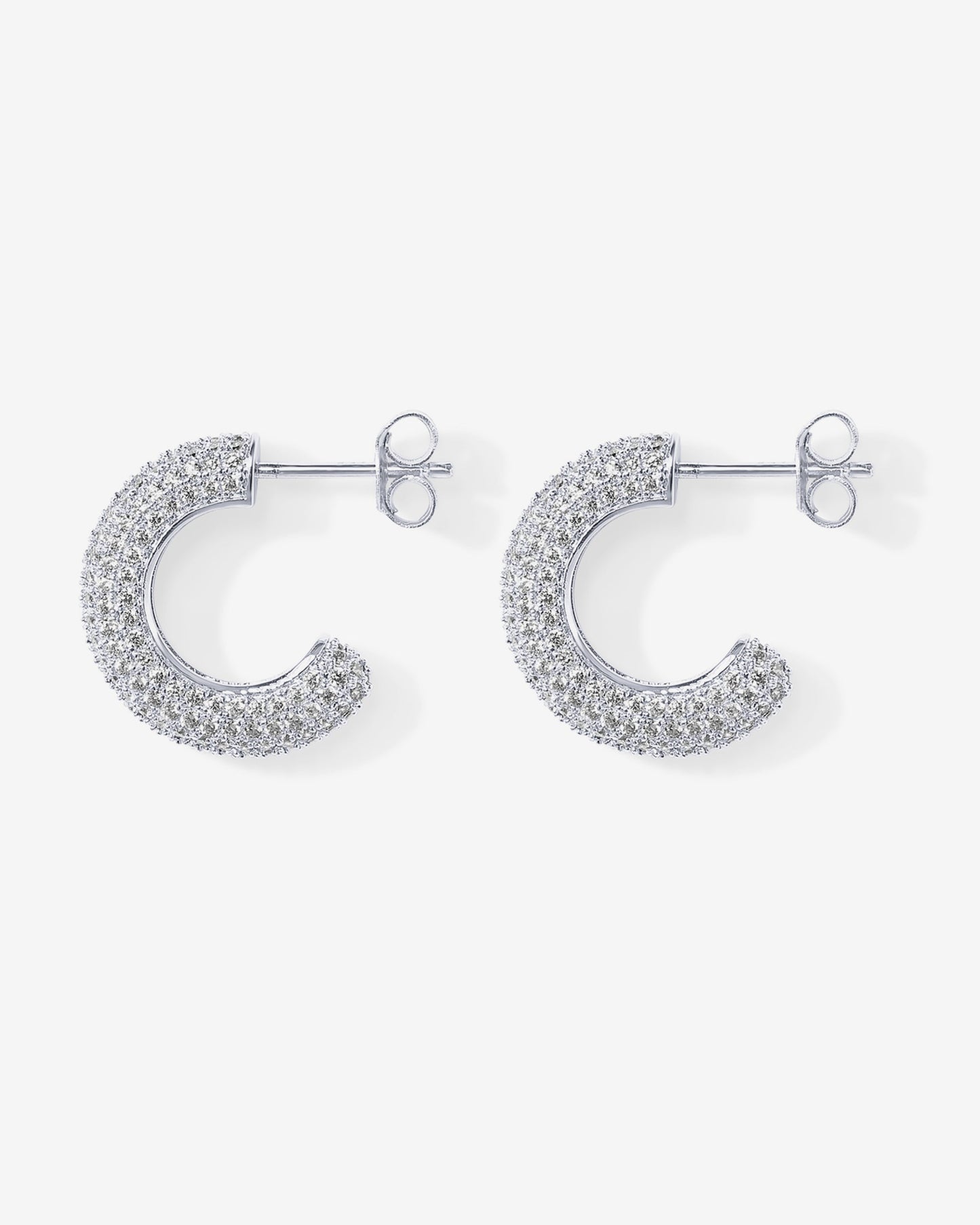Cubic Zirconia Chunky Hoop Earrings