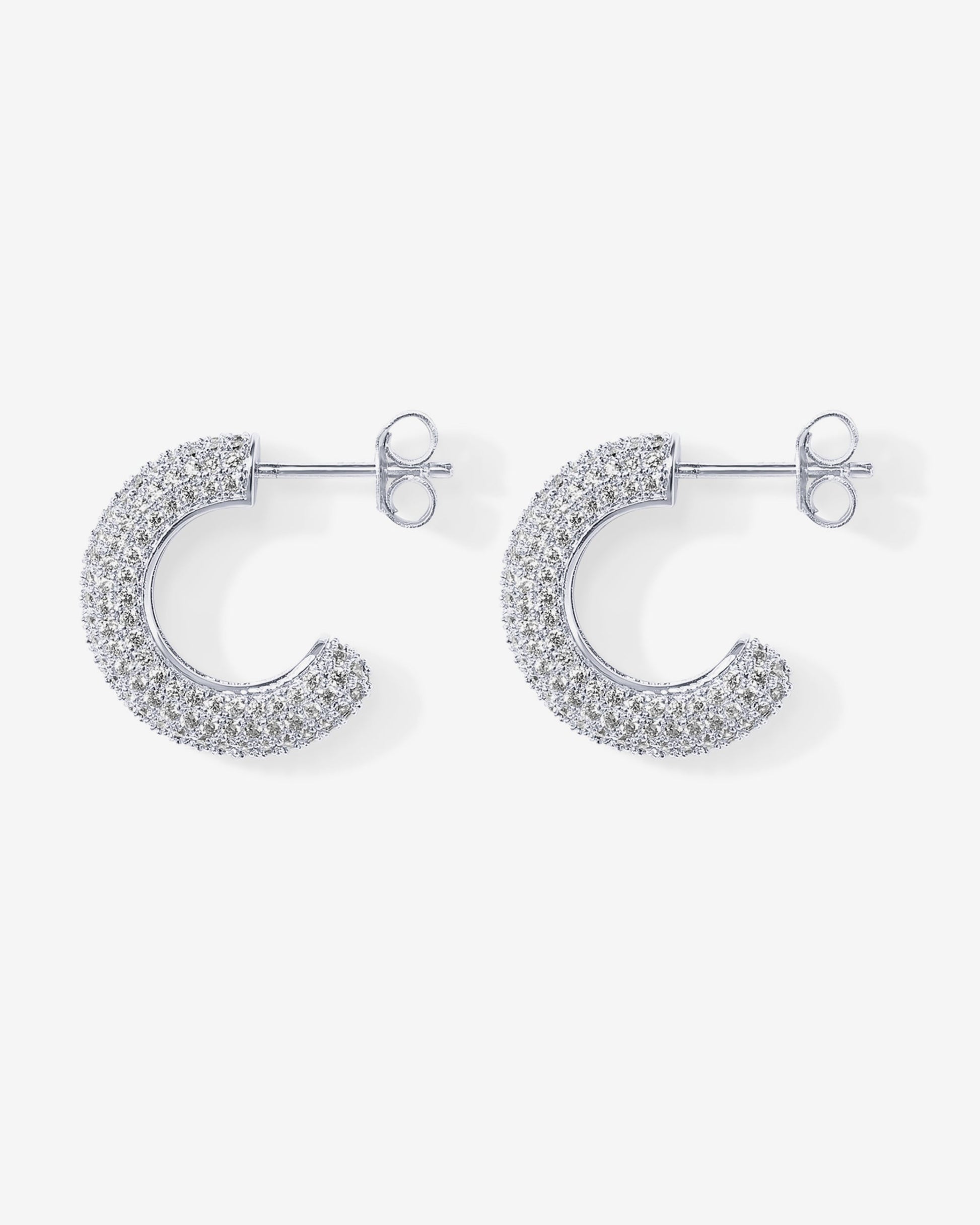 Cubic Zirconia Chunky Hoop Earrings