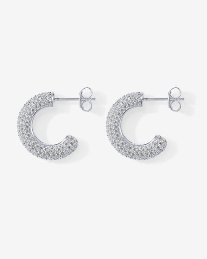 Cubic Zirconia Chunky Hoop Earrings