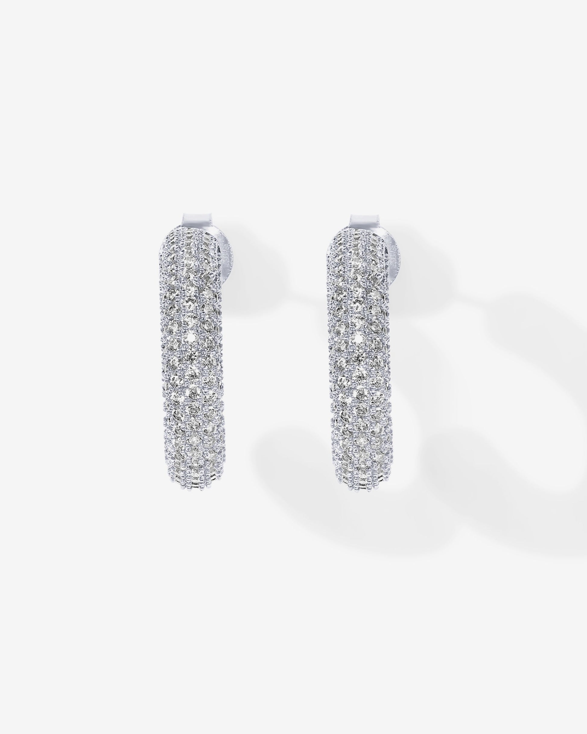 Cubic Zirconia Chunky Hoop Earrings
