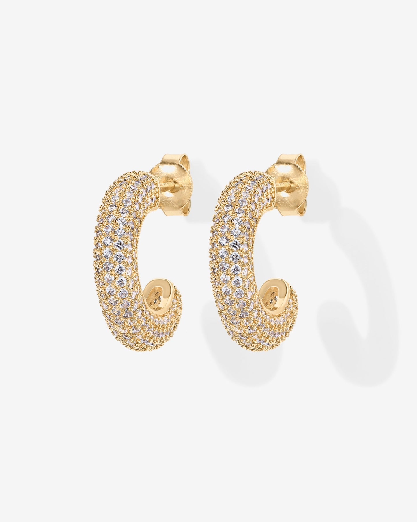 Cubic Zirconia Chunky Hoop Earrings