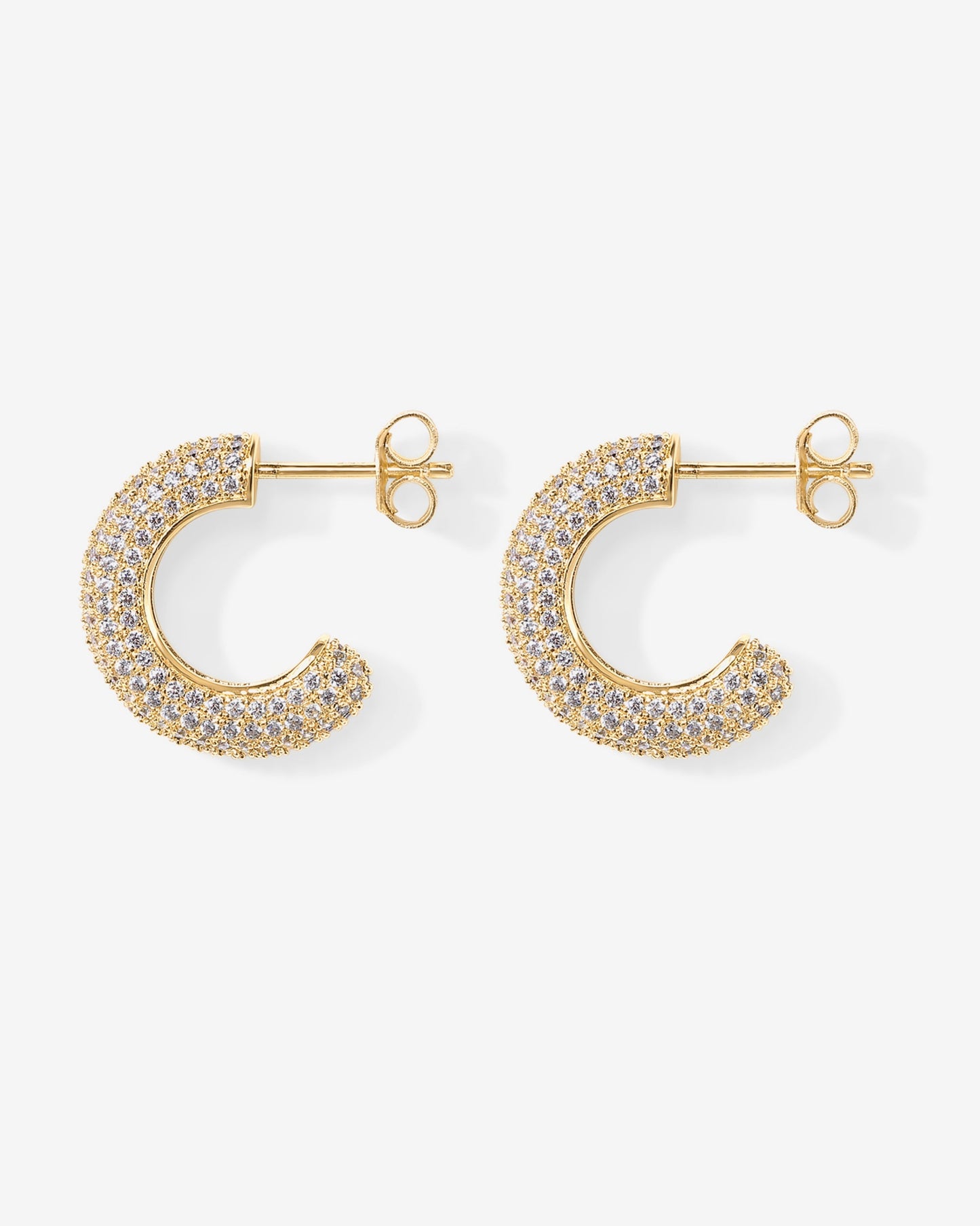 Cubic Zirconia Chunky Hoop Earrings