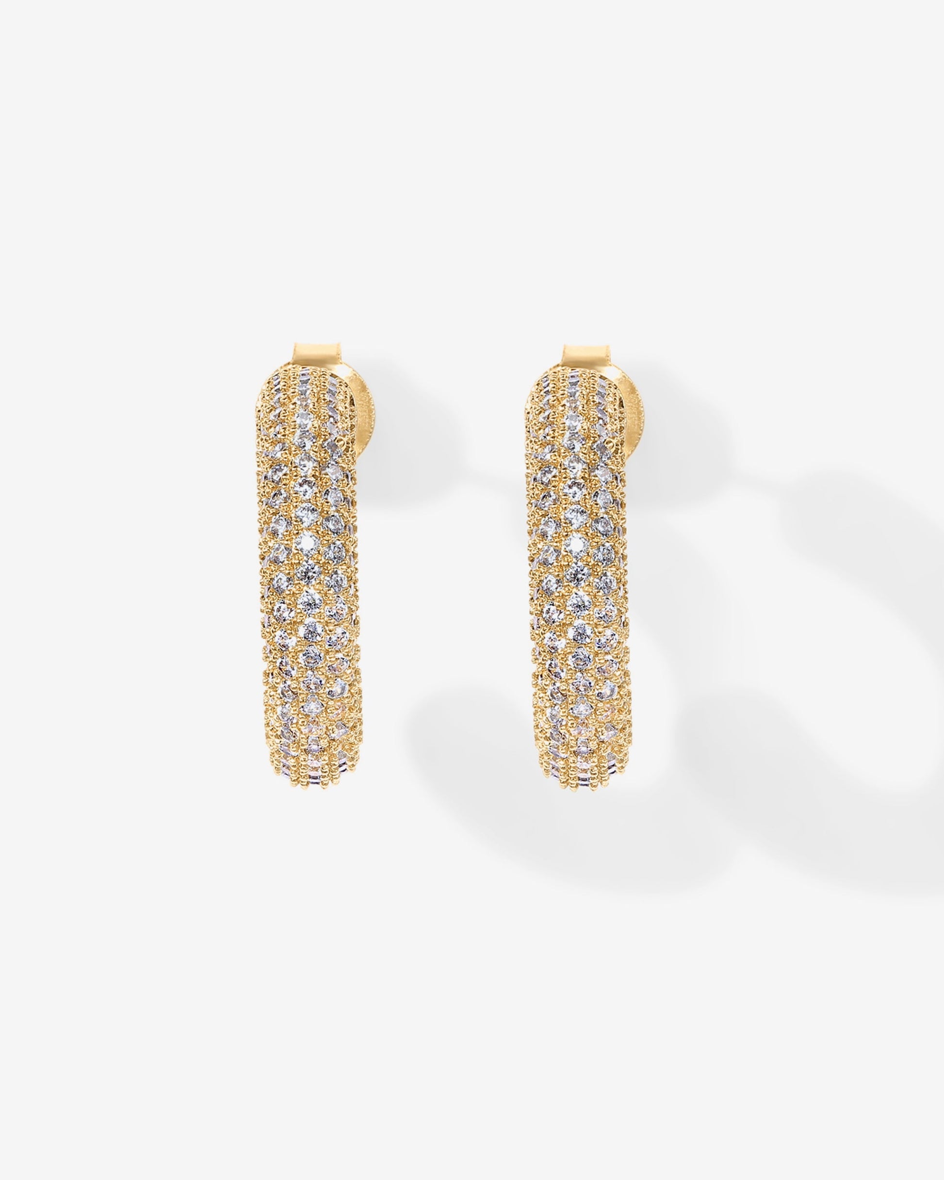 Cubic Zirconia Chunky Hoop Earrings