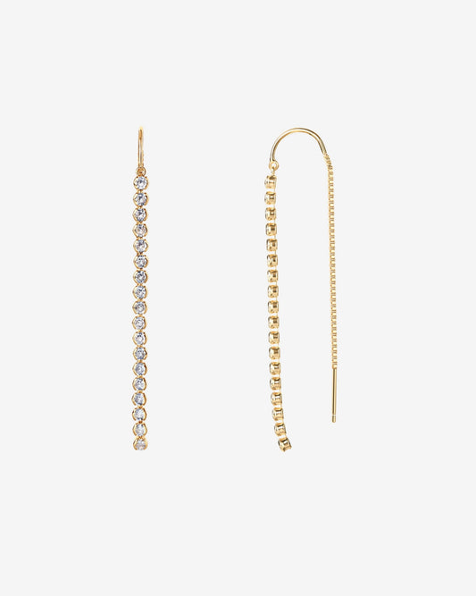 Cubic Zirconia Threader Earrings