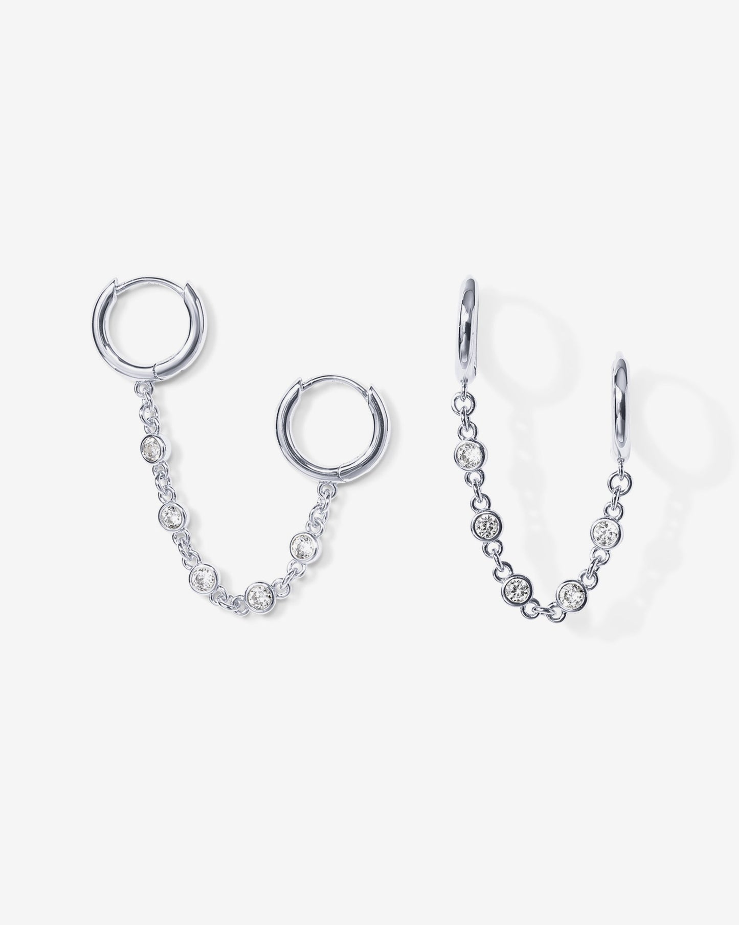 Cubic Zirconia Chain Earrings