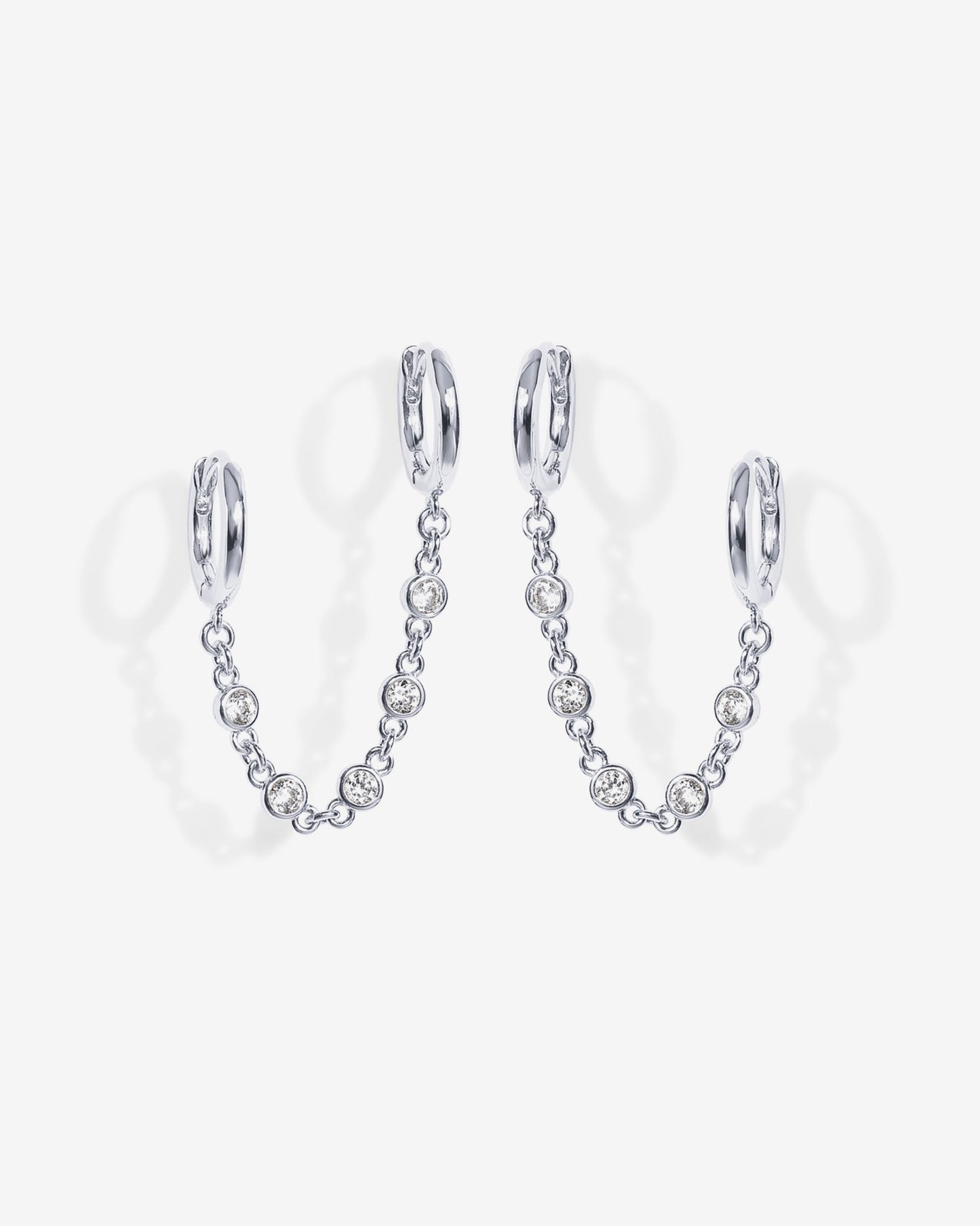 Cubic Zirconia Chain Earrings