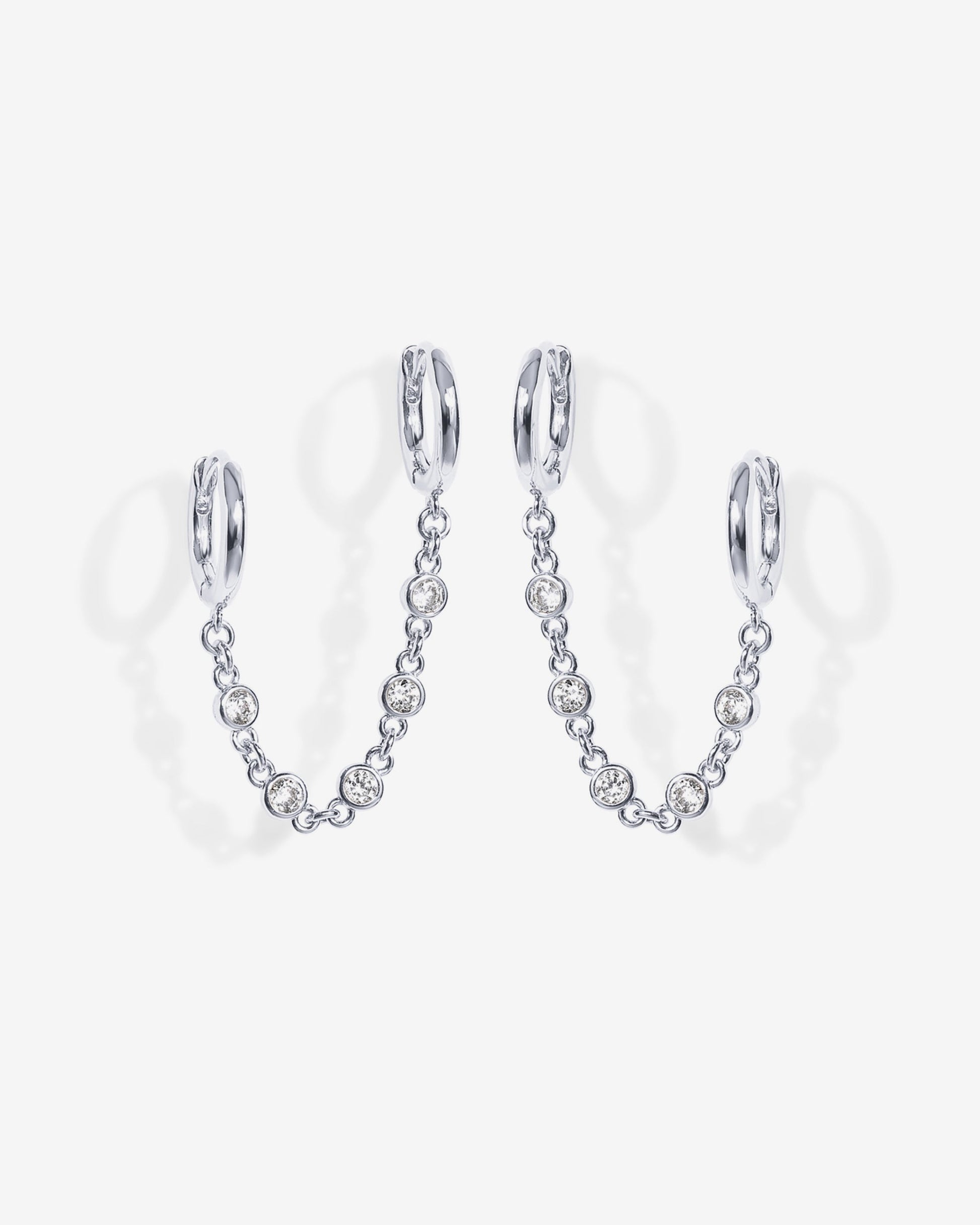 Cubic Zirconia Chain Earrings