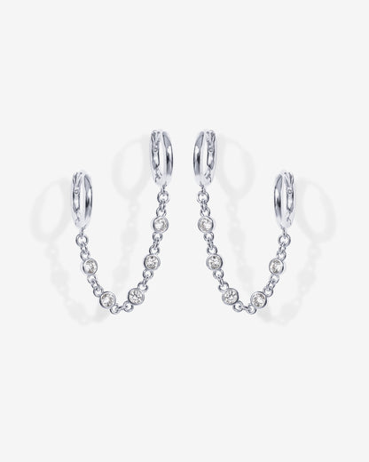 Cubic Zirconia Chain Earrings
