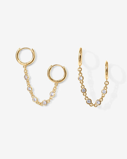 Cubic Zirconia Chain Earrings