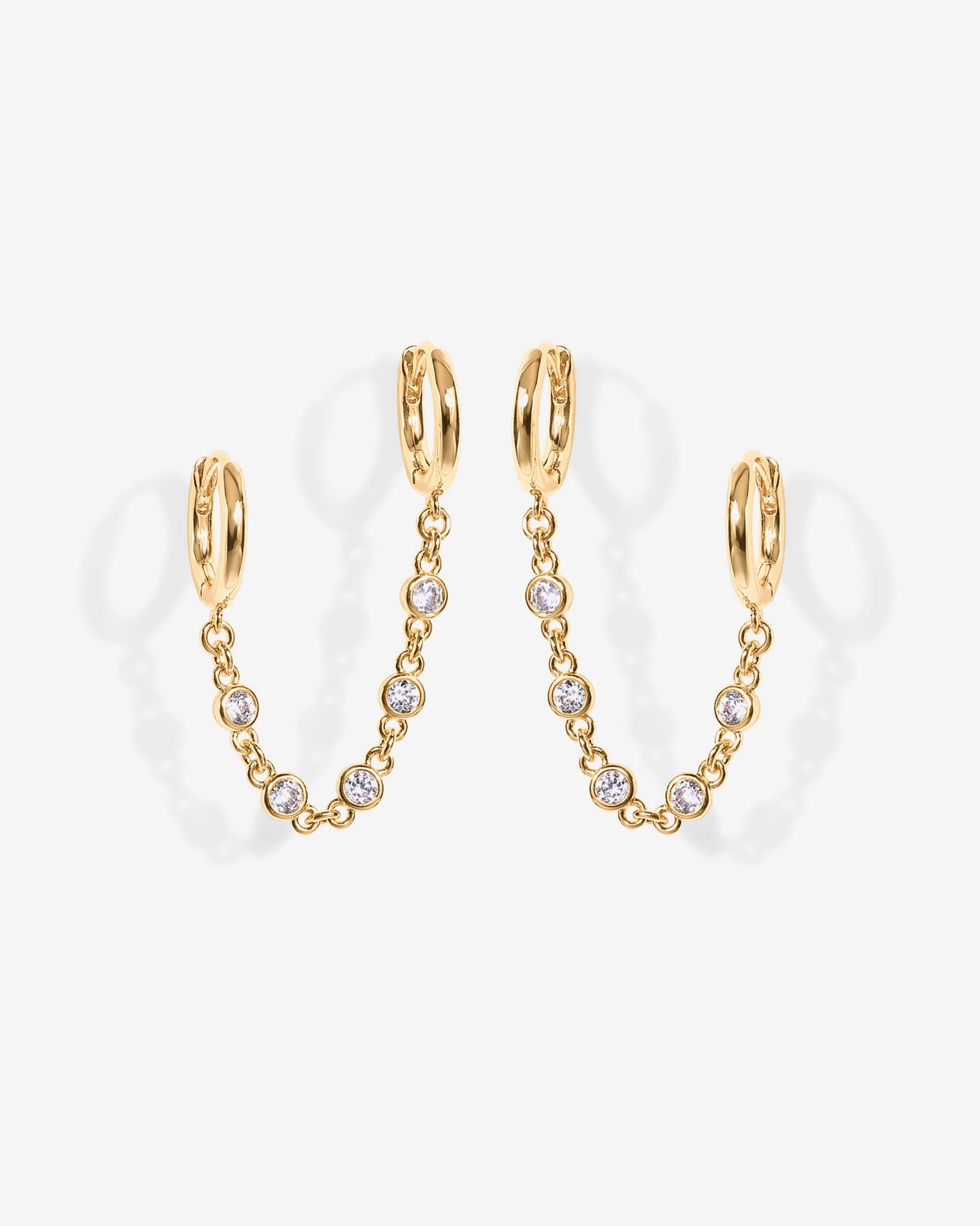 Cubic Zirconia Chain Earrings