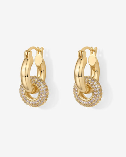 Chunky Halo Convertible Hoops