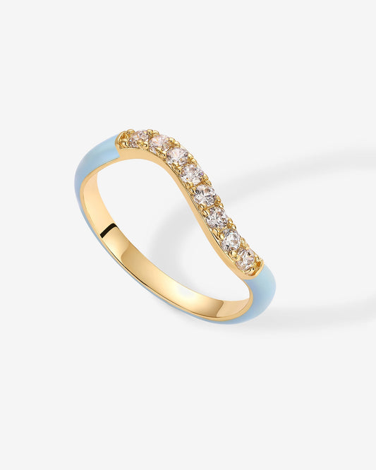 Azul Wavy Enamel Ring