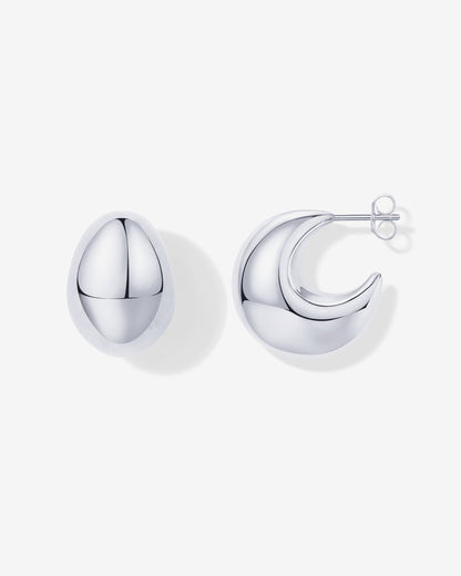 Chunky Dome Hoop Earrings