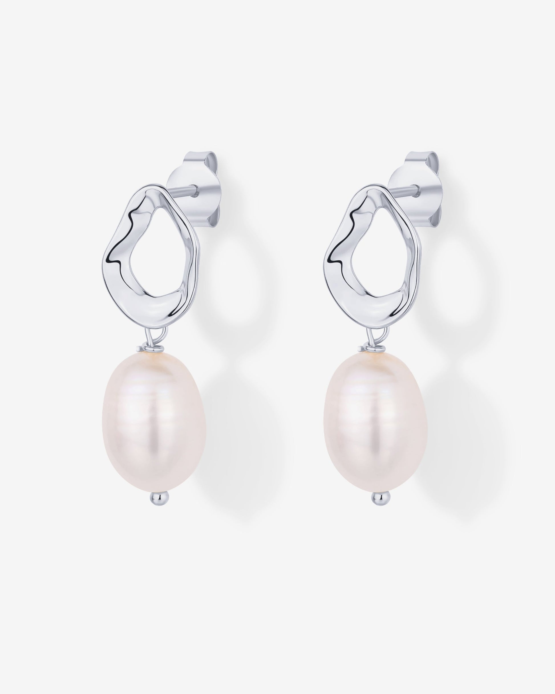 Wavy Pearl Drops Earrings