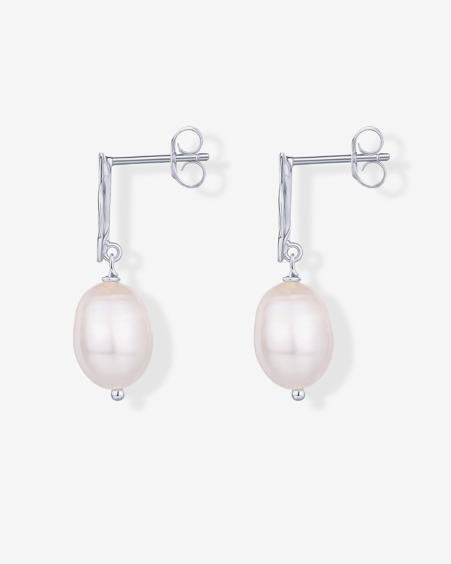 Wavy Pearl Drops Earrings