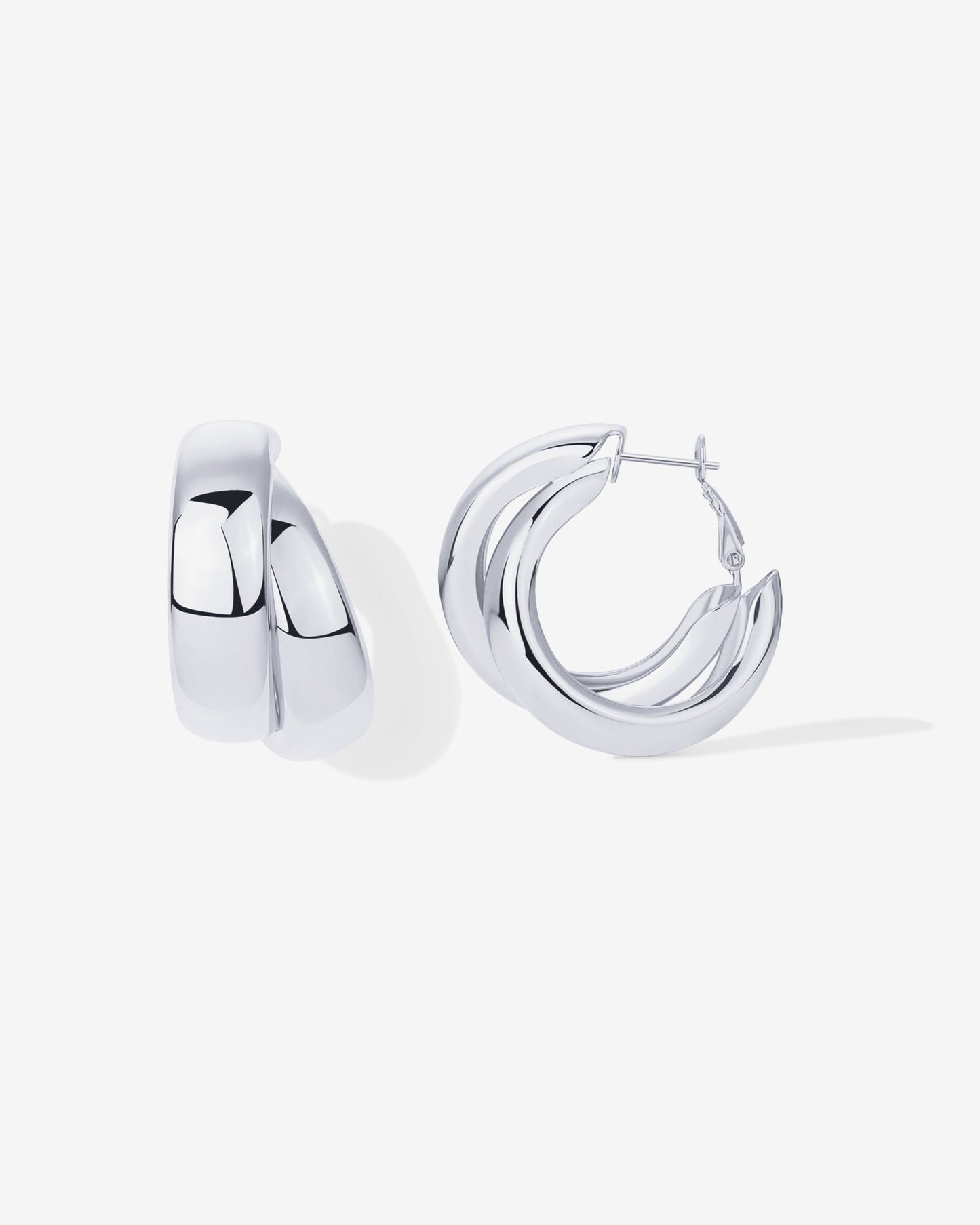 Chunky Double Hoops