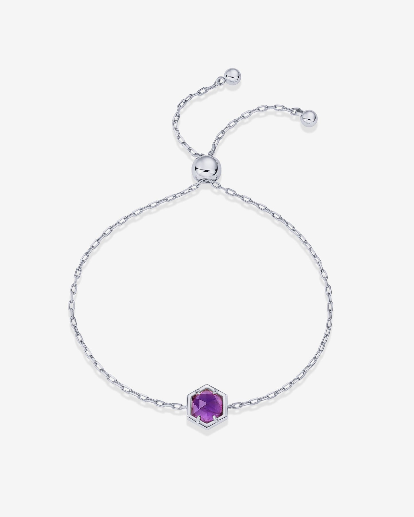 Gemstone Hexagon Bracelet