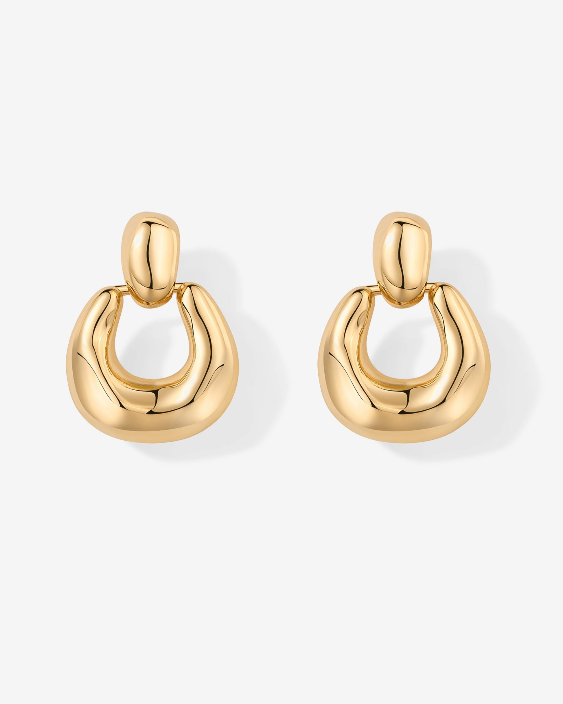 Chunky Dangle Door Knocker Earrings