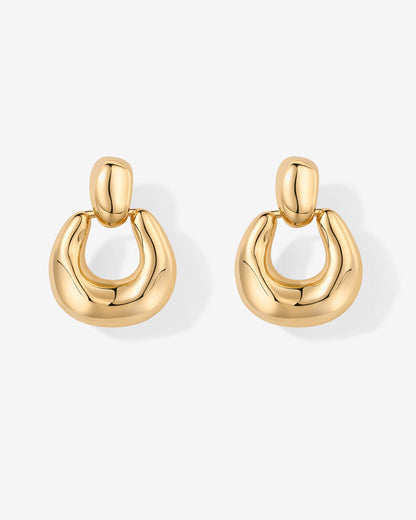 Chunky Dangle Door Knocker Earrings