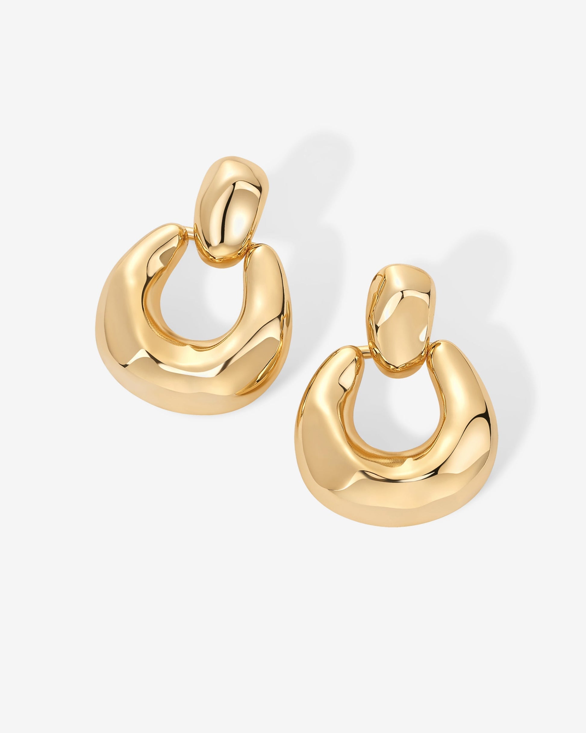 Chunky Dangle Door Knocker Earrings