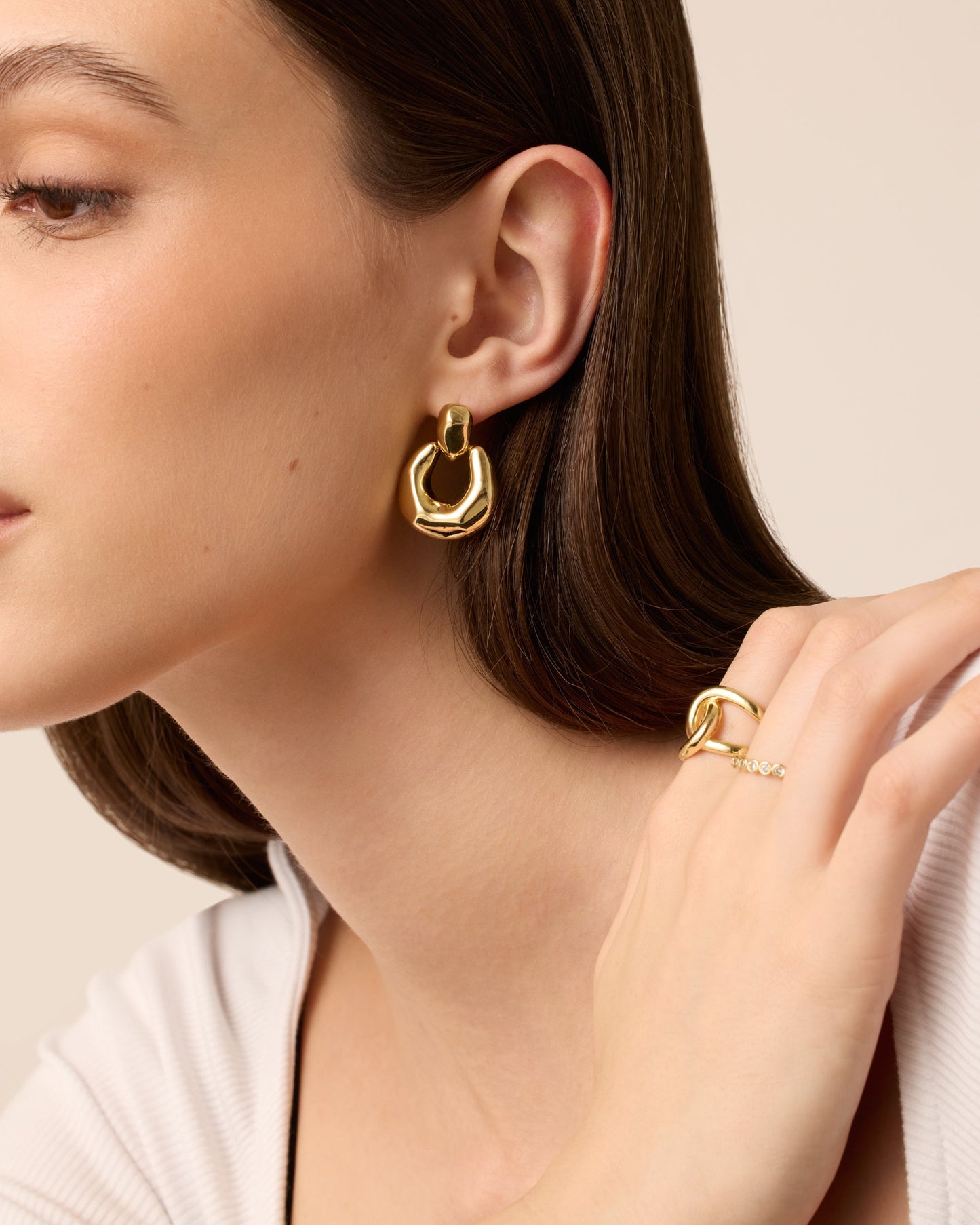 Chunky Dangle Door Knocker Earrings