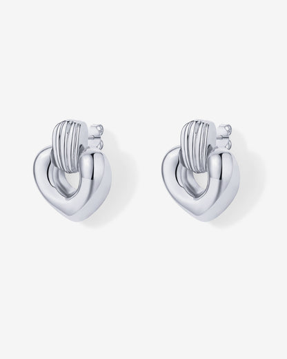 Mini Heart Door Knocker Earrings