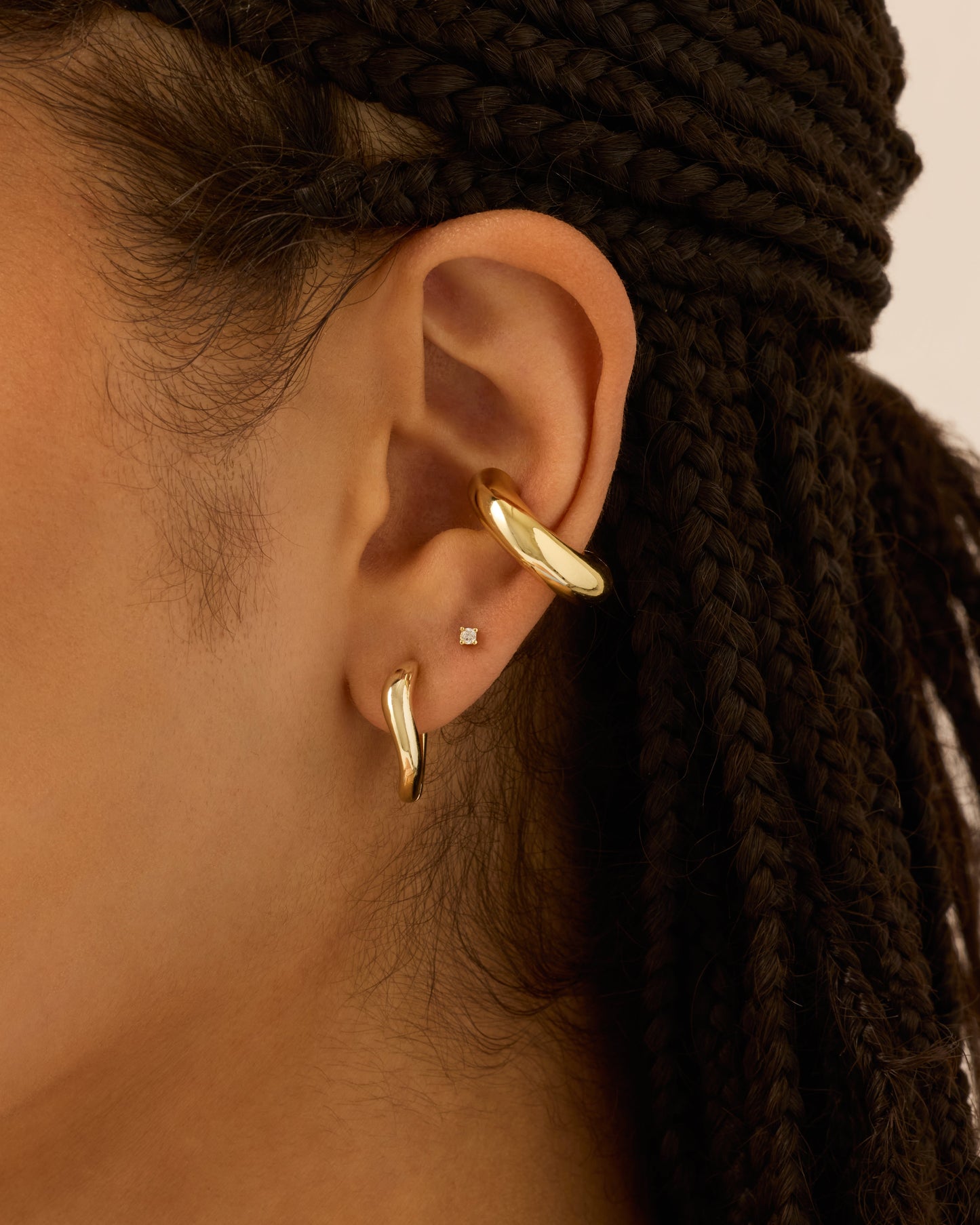 Chunky Tubular Ear Cuffs