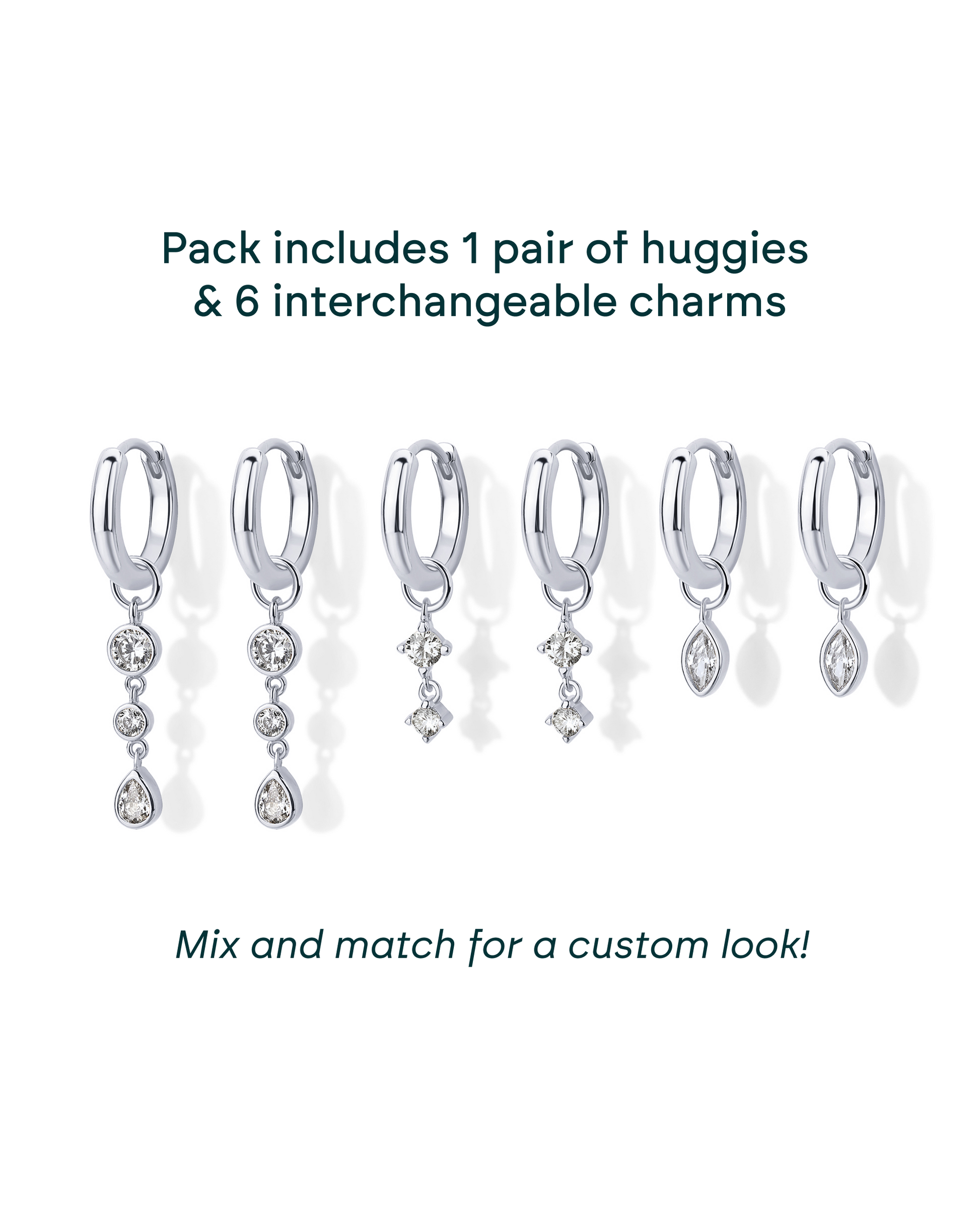 Mix and Match Huggie and Charms Set
