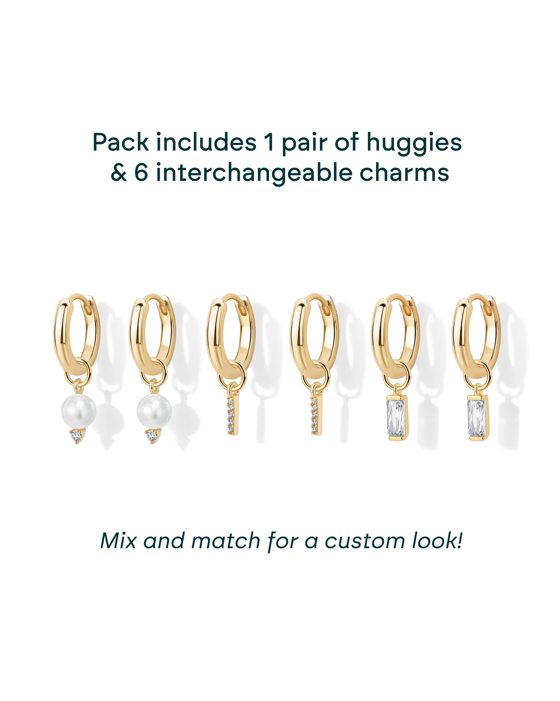 Mix and Match Huggie and Charms Set