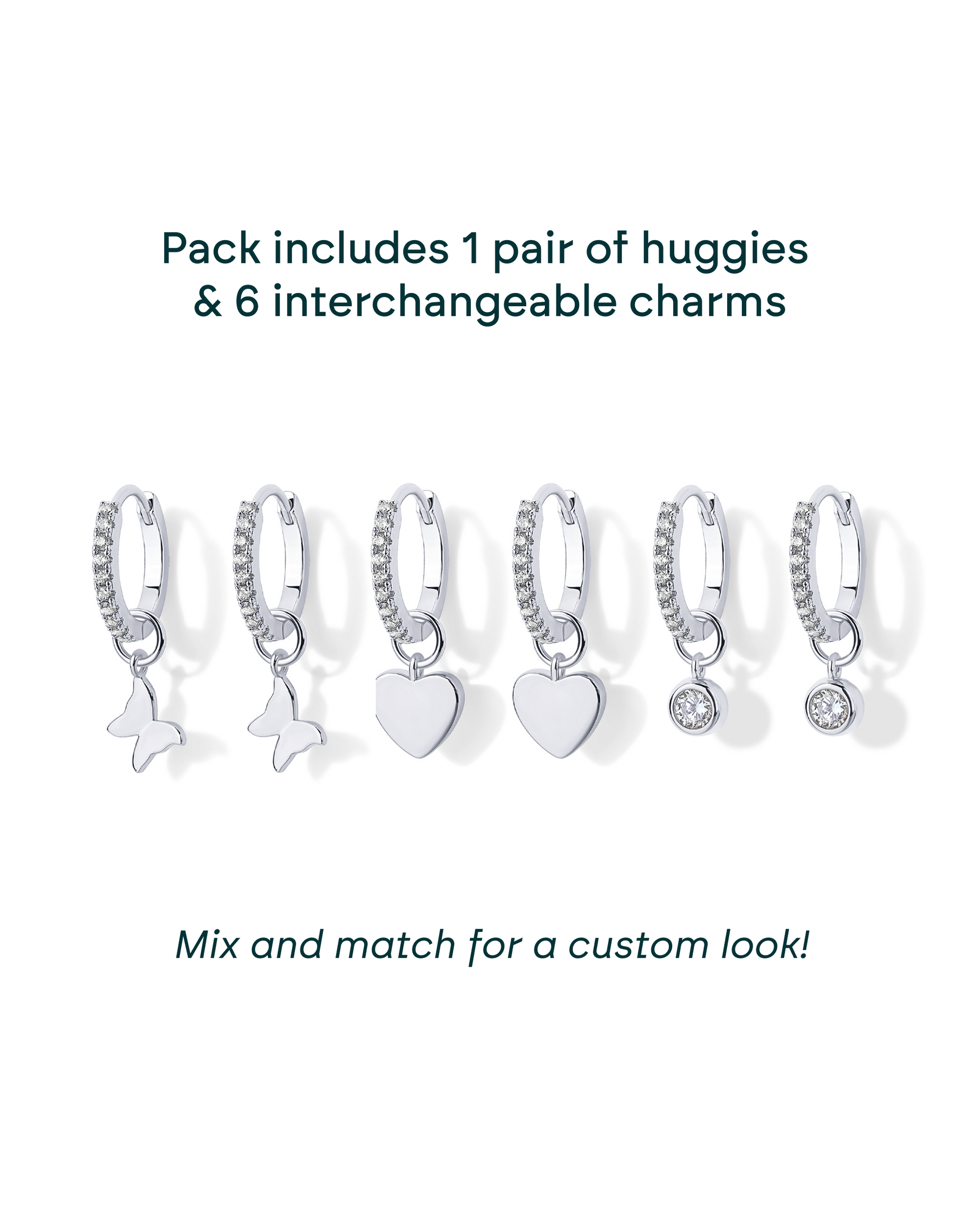 Mix and Match Huggie and Charms Set