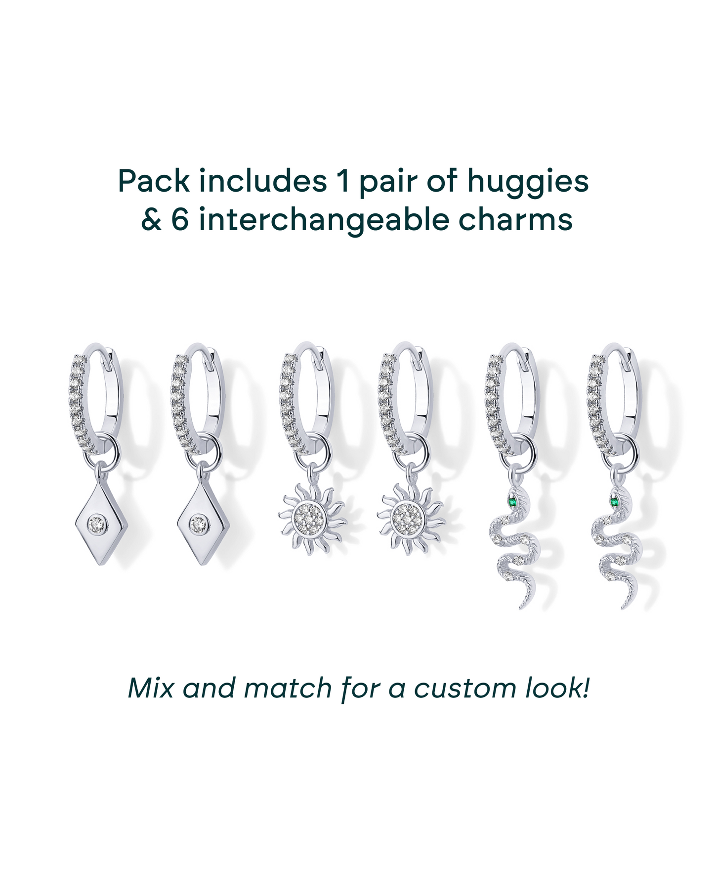 Mix and Match Huggie and Charms Set