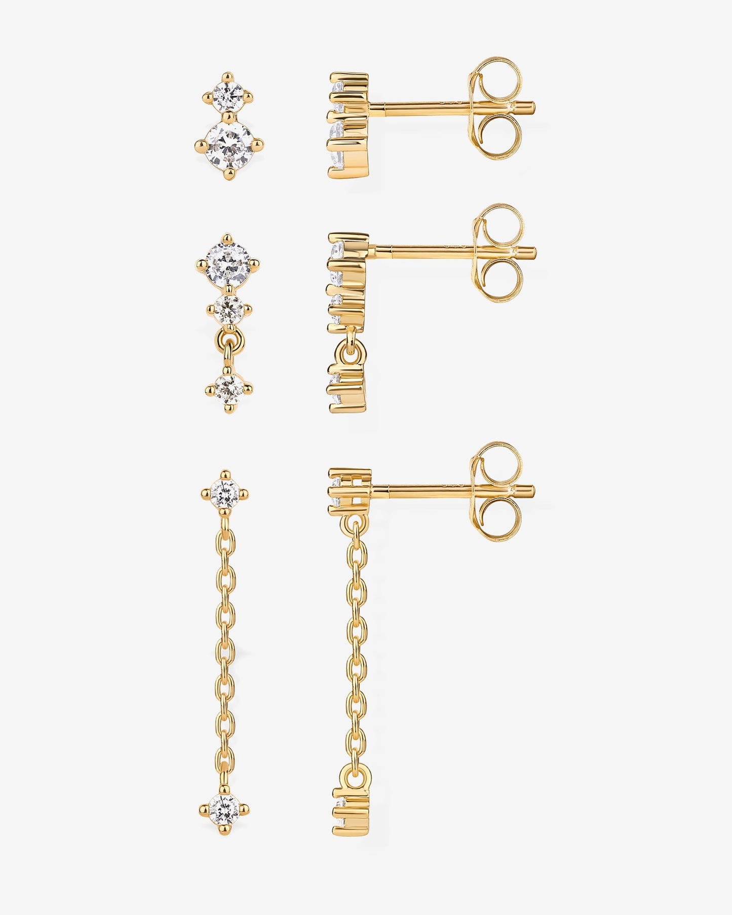 Mix and Match Stud and Dangle 3 Pack