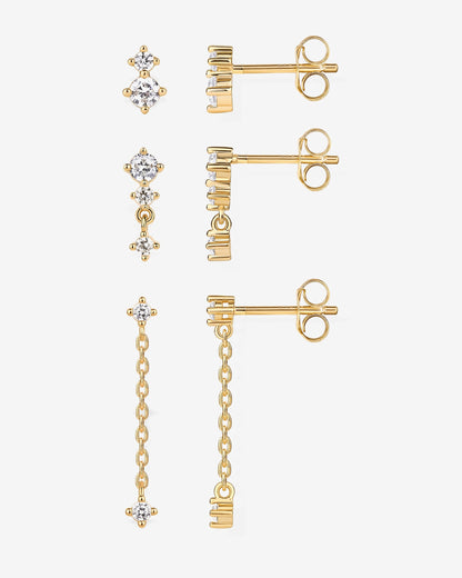 Mix and Match Stud and Dangle 3 Pack
